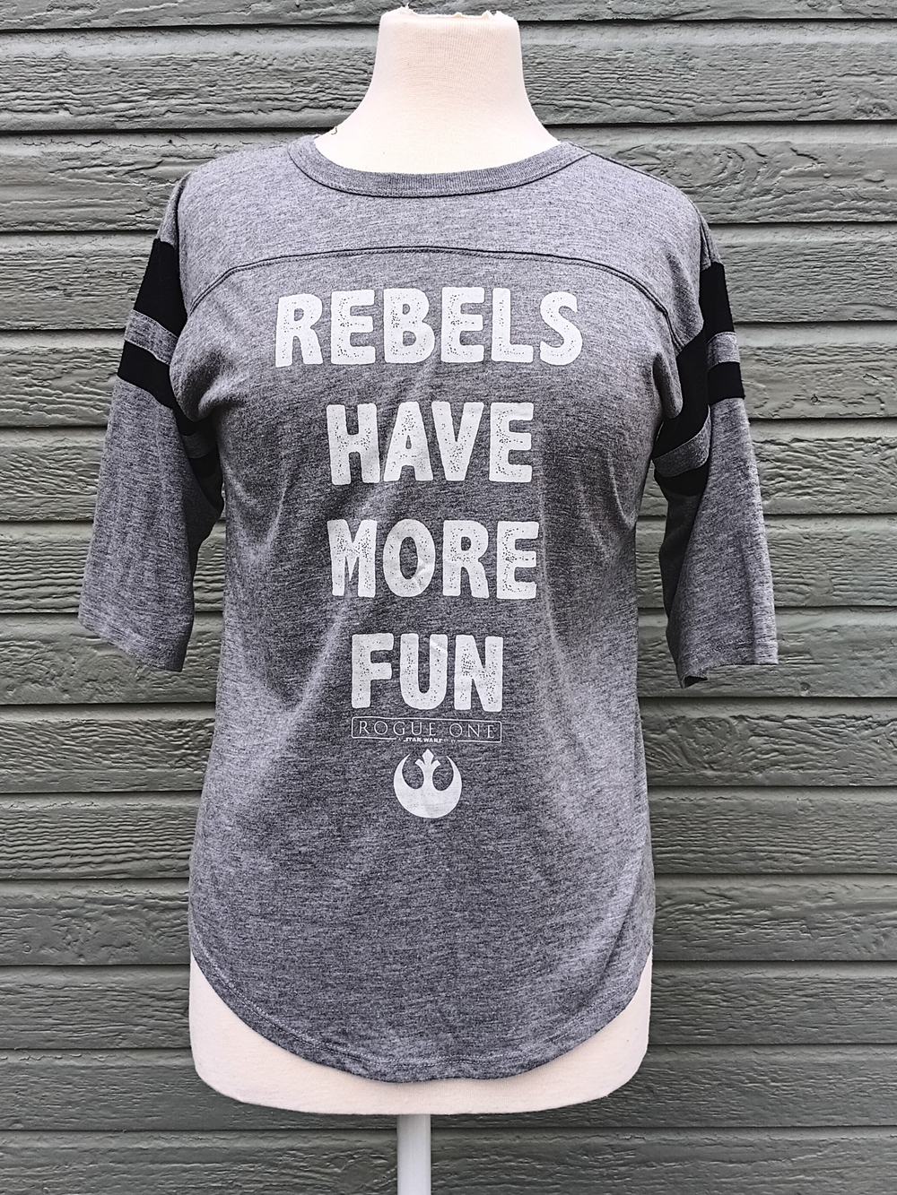 Star Wars Rogue One "Rebels Have More Fun" Gray Tee